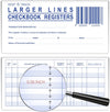 Larger Lines Checkbook Register