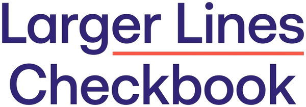 Larger Lines Checkbook logo